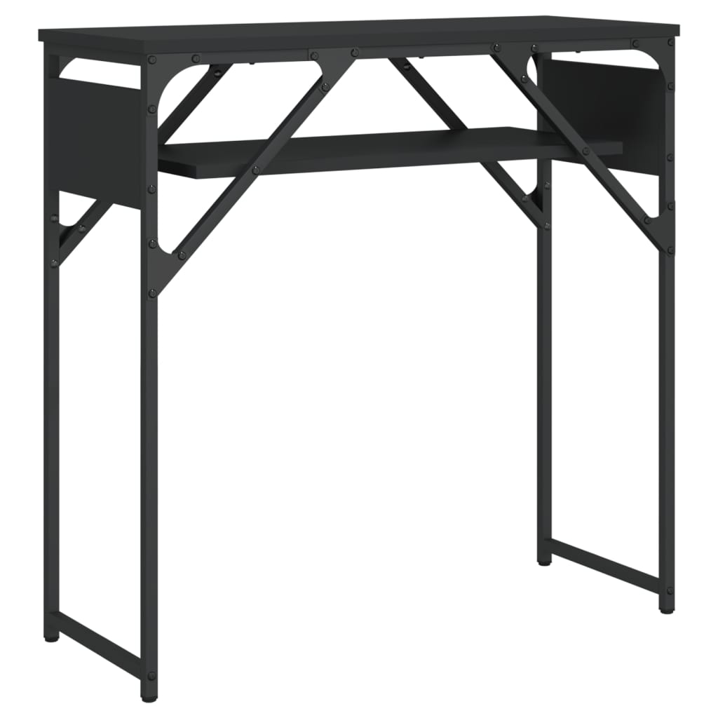 vidaXL Konsolentisch mit Ablage Schwarz 100x29x75cm Holzwerkstoff