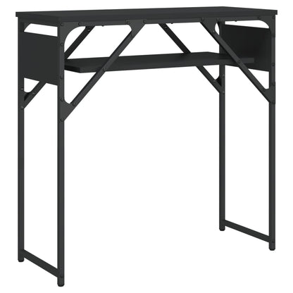 vidaXL Konsolentisch mit Ablage Schwarz 100x29x75cm Holzwerkstoff
