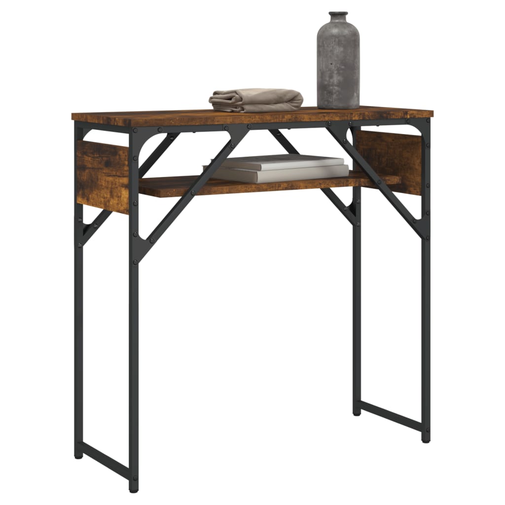 vidaXL Konsolentisch mit Ablage Räuchereiche 75x30x75cm Holzwerkstoff