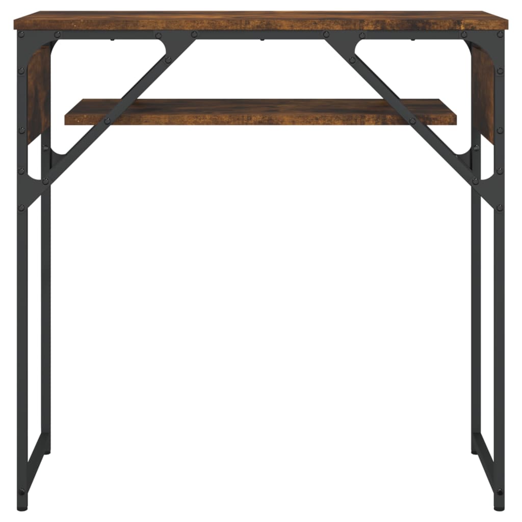 vidaXL Konsolentisch mit Ablage Räuchereiche 75x30x75cm Holzwerkstoff