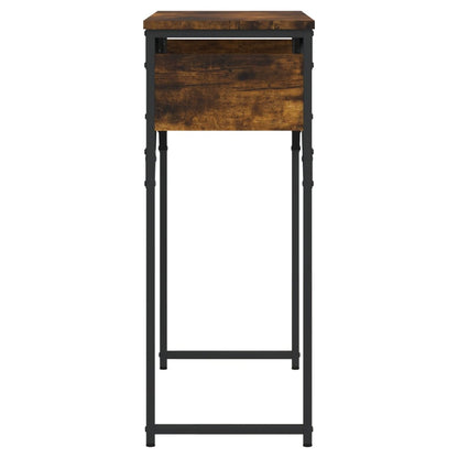 vidaXL Konsolentisch mit Ablage Räuchereiche 75x30x75cm Holzwerkstoff