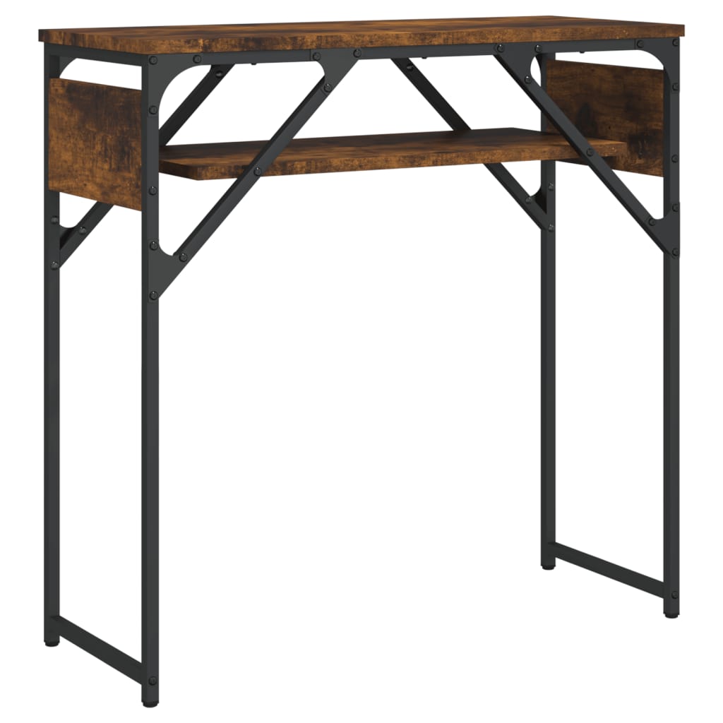 vidaXL Konsolentisch mit Ablage Räuchereiche 75x30x75cm Holzwerkstoff
