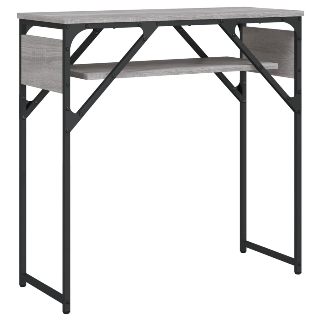 vidaXL Konsolentisch mit Ablage Grau Sonoma 75x30x75cm Holzwerkstoff