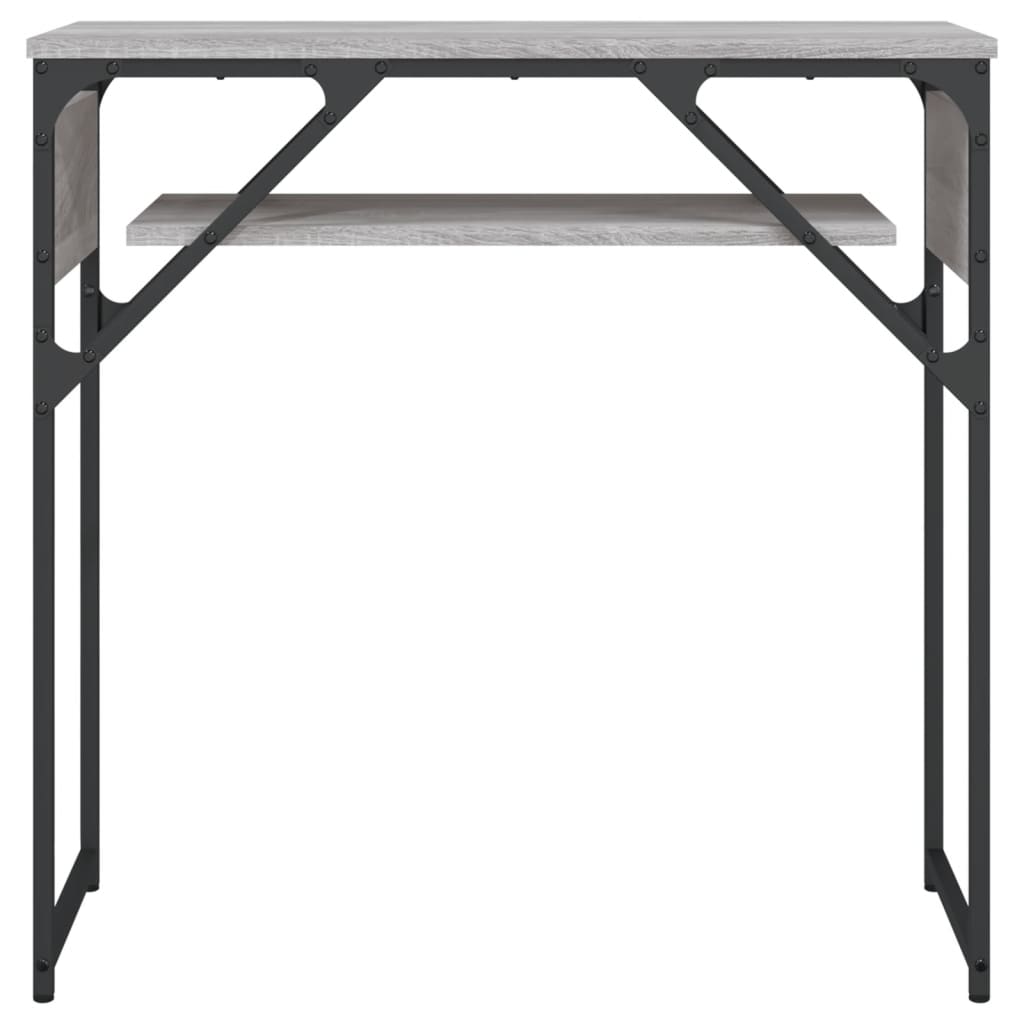 vidaXL Konsolentisch mit Ablage Grau Sonoma 75x30x75cm Holzwerkstoff
