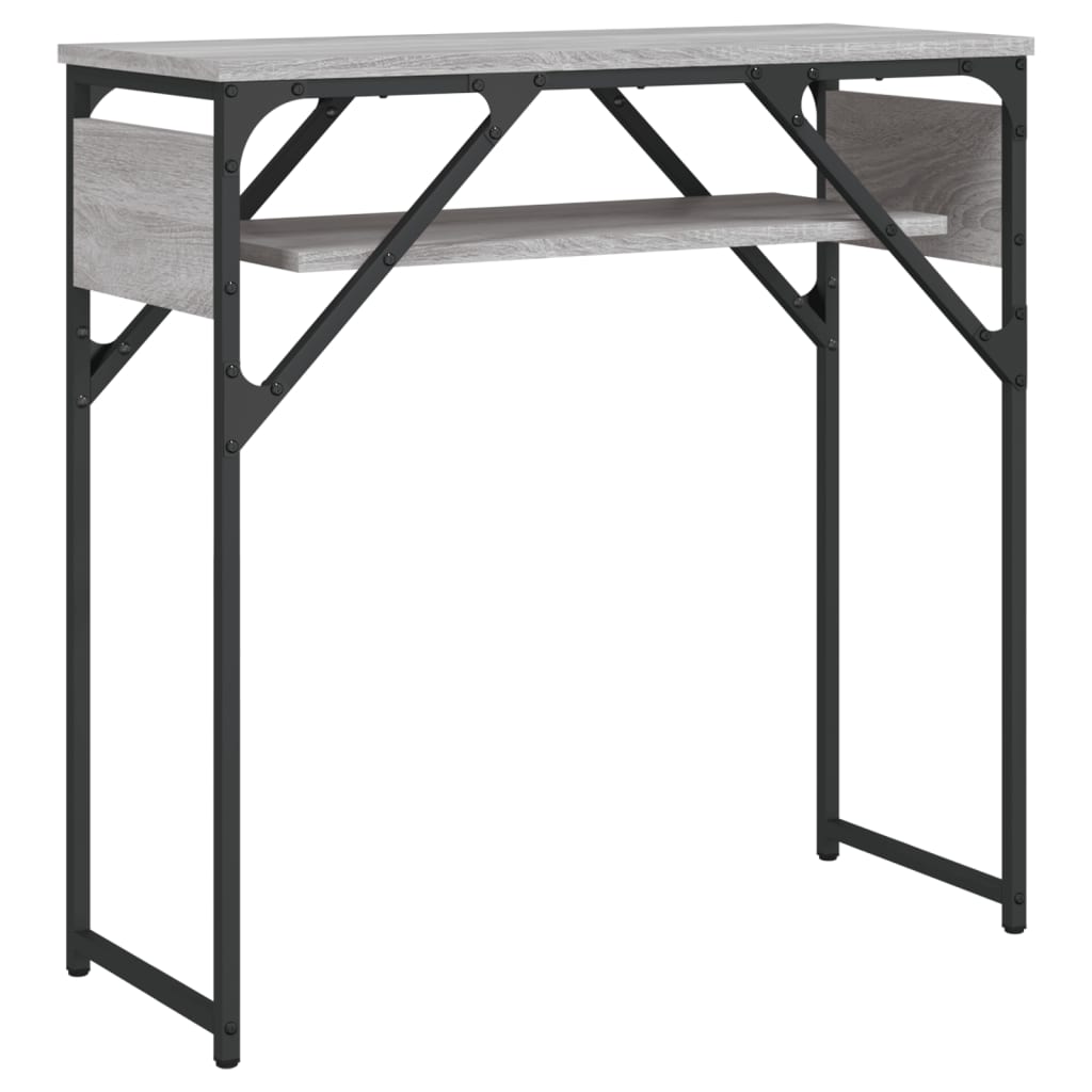vidaXL Konsolentisch mit Ablage Grau Sonoma 75x30x75cm Holzwerkstoff