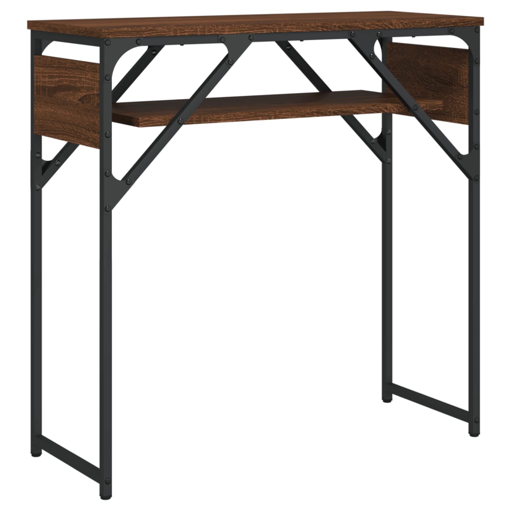vidaXL Konsolentisch mit Ablage Braun Eichen-Optik 75x30x75cm