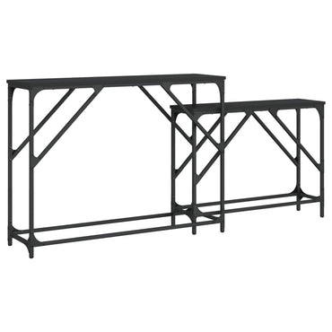 vidaXL Konsolentische 2 Stk. Schwarz Holzwerkstoff