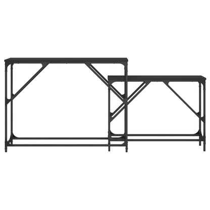 vidaXL Konsolentische 2 Stk. Schwarz Holzwerkstoff