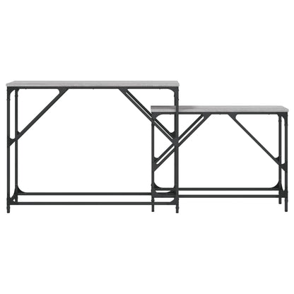 vidaXL Konsolentische 2 Stk. Grau Sonoma Holzwerkstoff