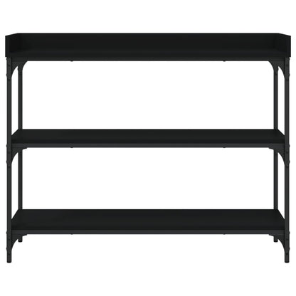 vidaXL Konsolentisch mit Ablagen Schwarz 100x30x80 cm