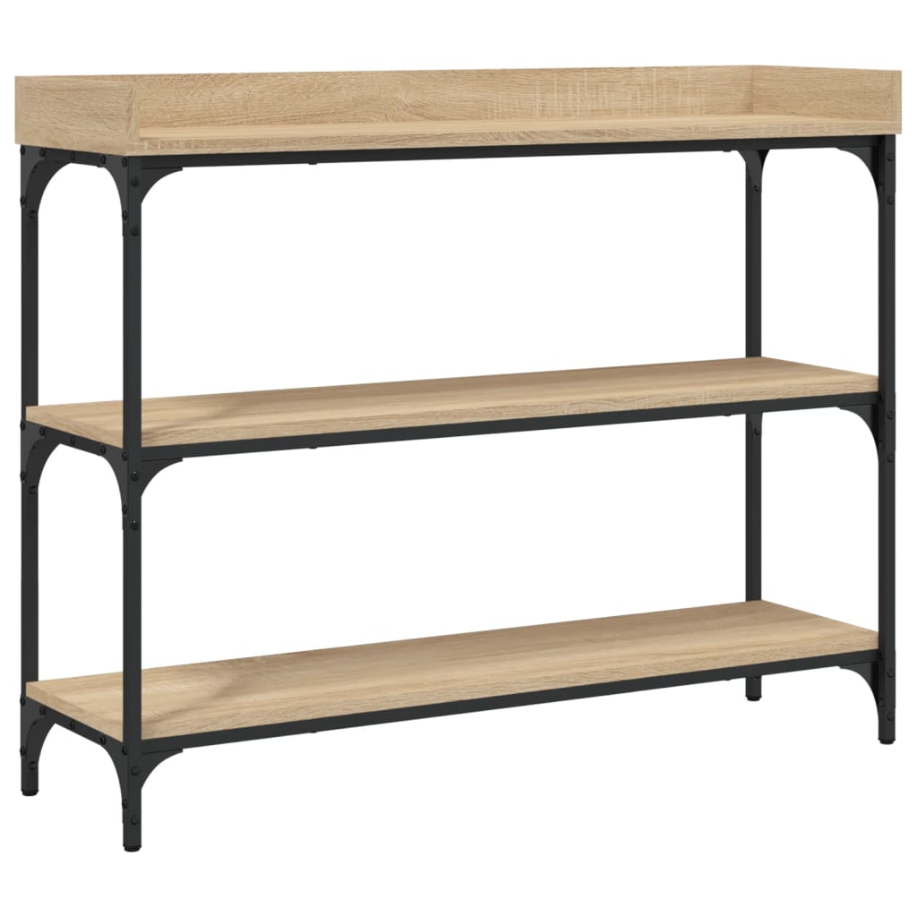 vidaXL Konsolentisch mit Ablagen Sonoma-Eiche 100x30x80 cm
