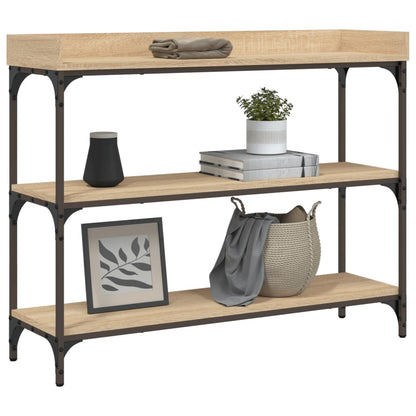 vidaXL Konsolentisch mit Ablagen Sonoma-Eiche 100x30x80 cm
