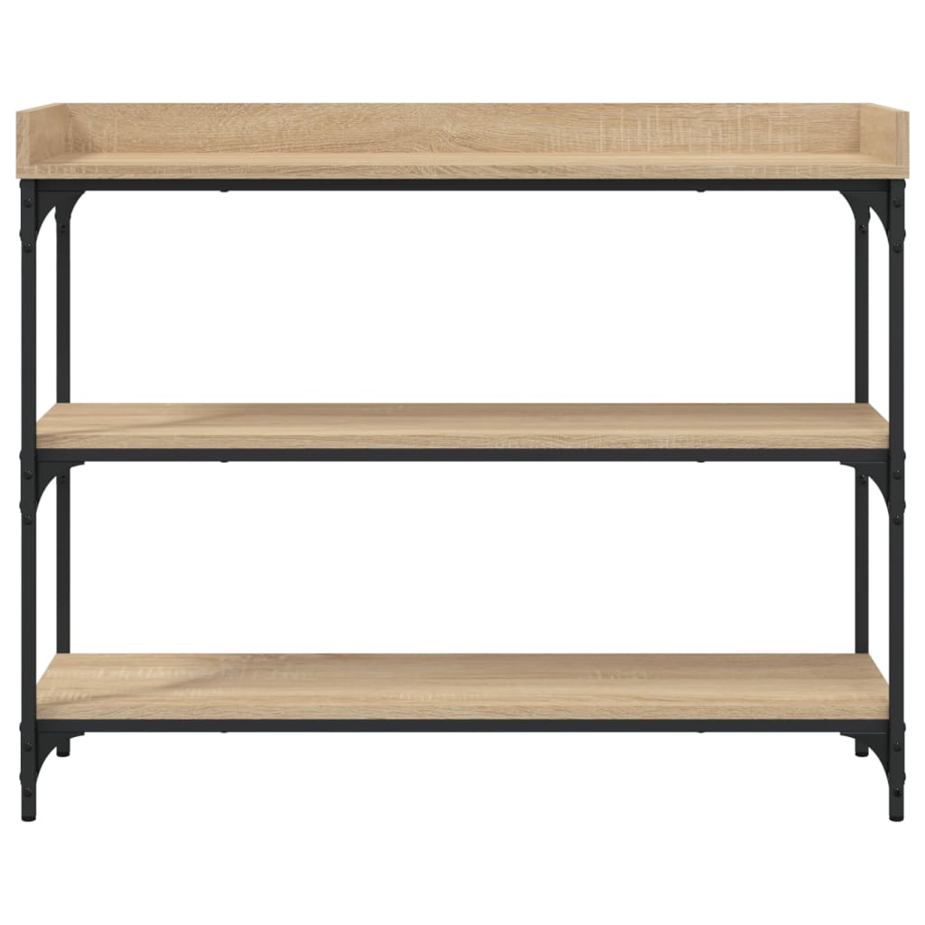 vidaXL Konsolentisch mit Ablagen Sonoma-Eiche 100x30x80 cm