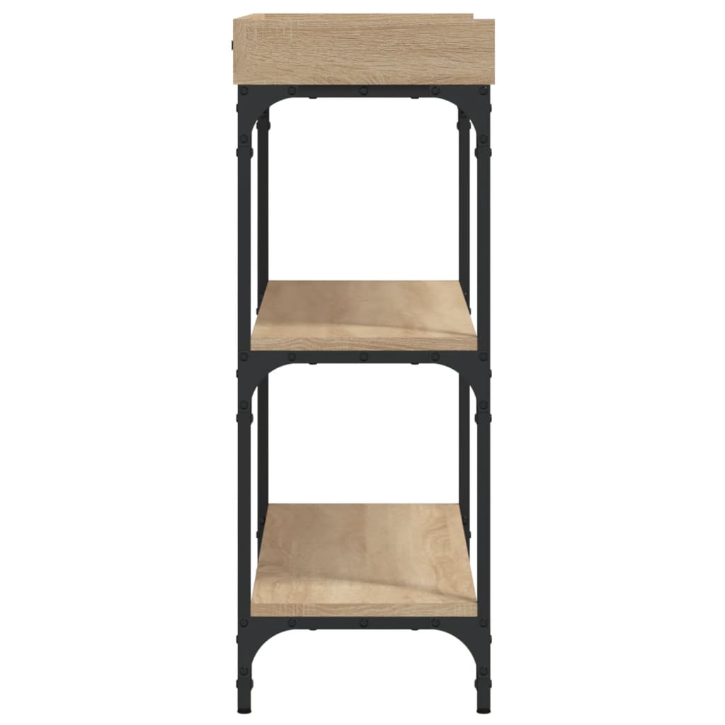 vidaXL Konsolentisch mit Ablagen Sonoma-Eiche 100x30x80 cm