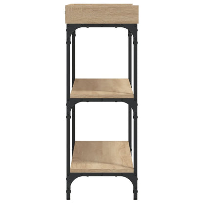 vidaXL Konsolentisch mit Ablagen Sonoma-Eiche 100x30x80 cm