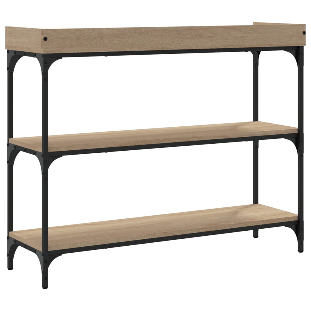 vidaXL Konsolentisch mit Ablagen Sonoma-Eiche 100x30x80 cm