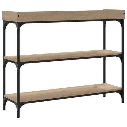 vidaXL Konsolentisch mit Ablagen Sonoma-Eiche 100x30x80 cm