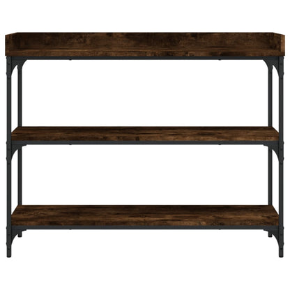 vidaXL Konsolentisch mit Ablagen Räuchereiche 100x30x80 cm