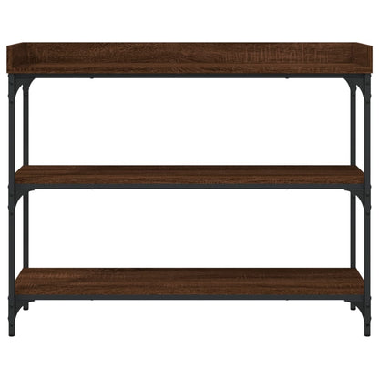 vidaXL Konsolentisch mit Ablagen Braun Eichen-Optik 100x30x80 cm