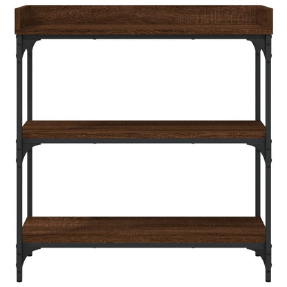 vidaXL Konsolentisch mit Ablagen Braun Eichen-Optik 75x30x80 cm
