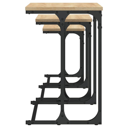 vidaXL Tables gigognes 3 pcs Chêne Sonoma Bois d'ingénierie