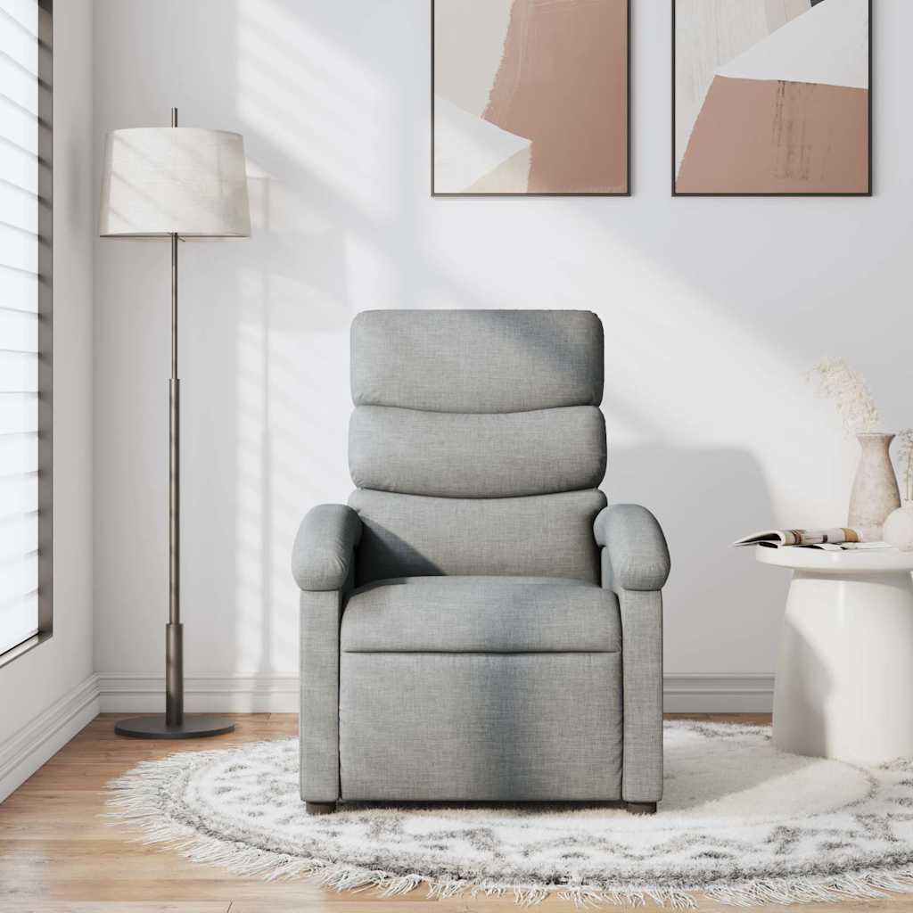 vidaXL Relaxsessel Hellgrau Stoff