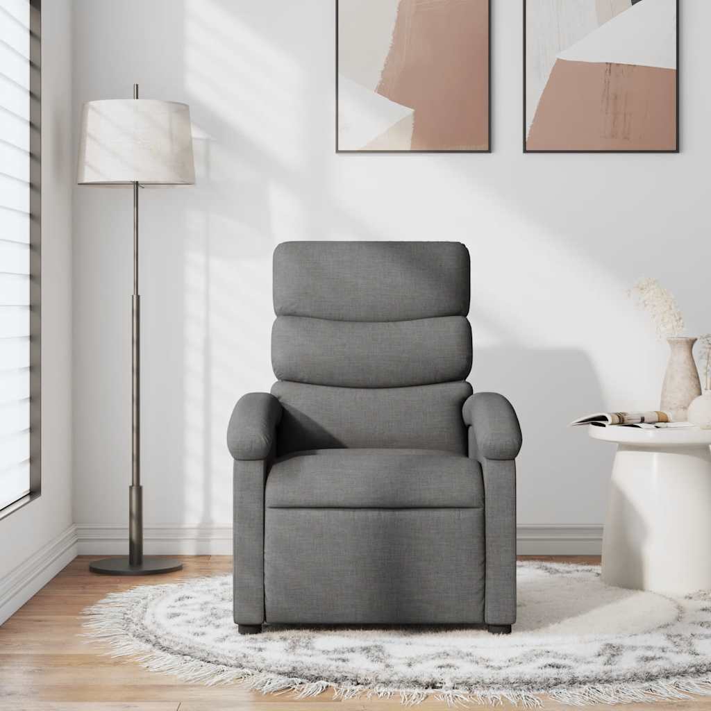 vidaXL Relaxsessel Dunkelgrau Stoff