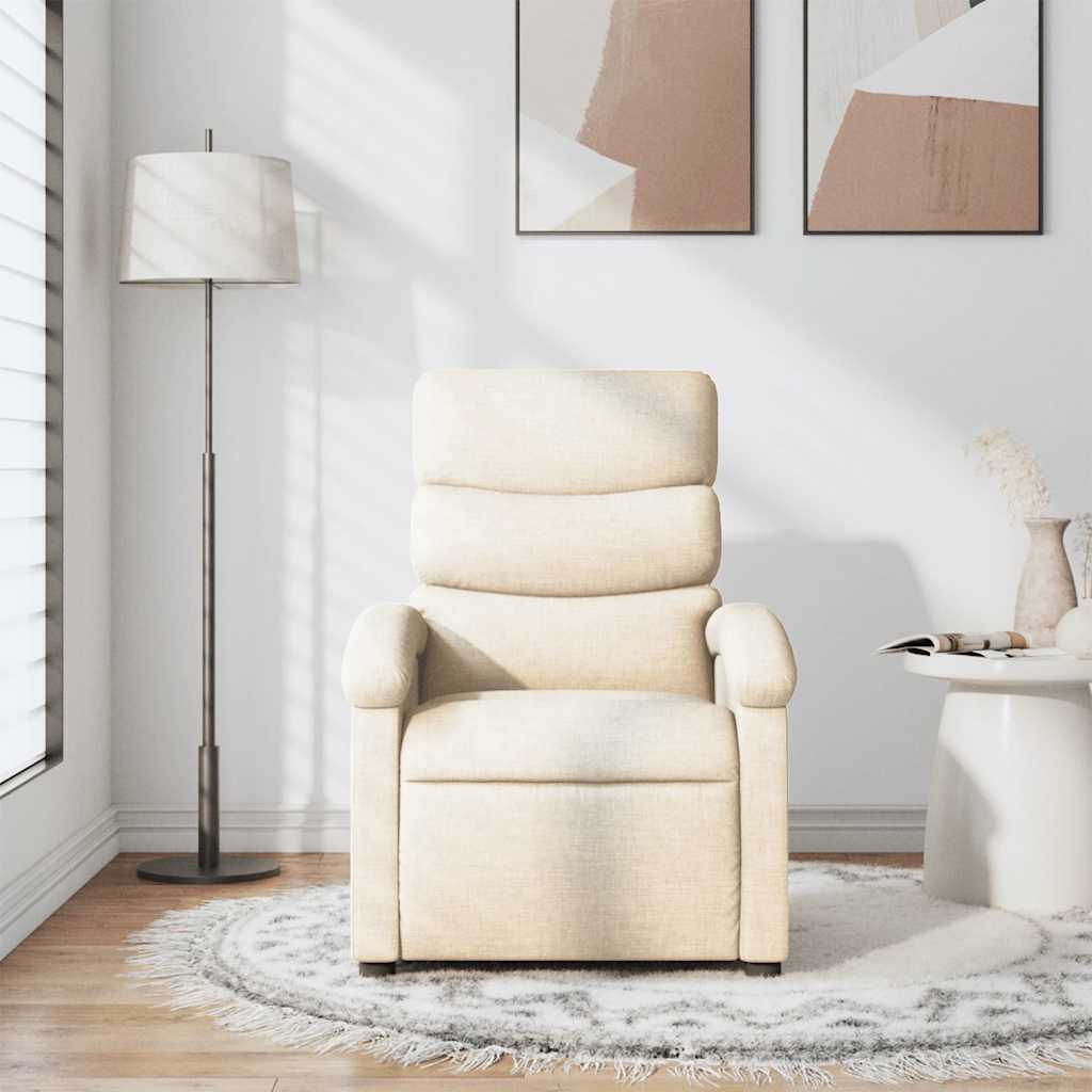 vidaXL Relaxsessel Creme Stoff