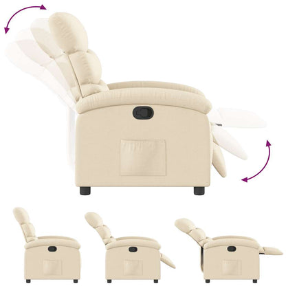 vidaXL Relaxsessel Creme Stoff