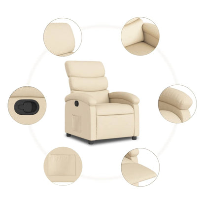 vidaXL Relaxsessel Creme Stoff