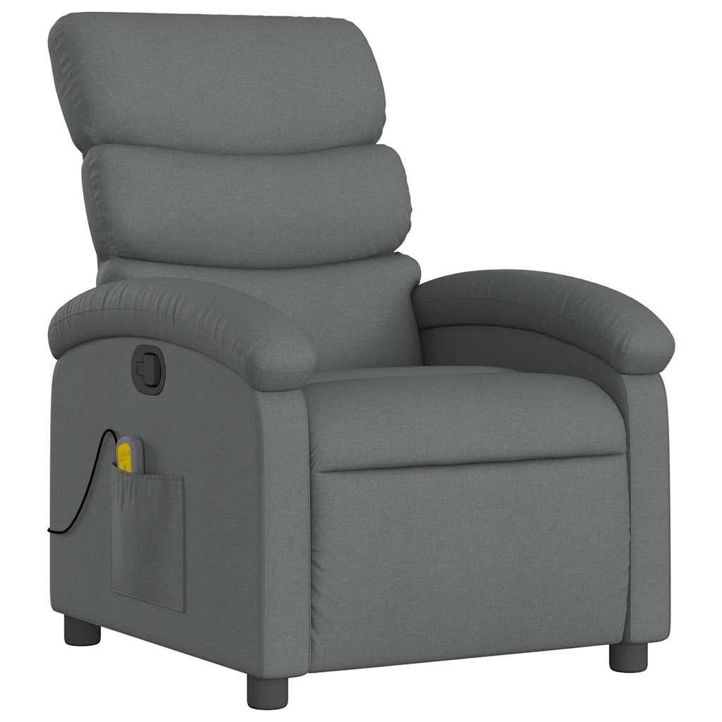 vidaXL Massagesessel Dunkelgrau Stoff