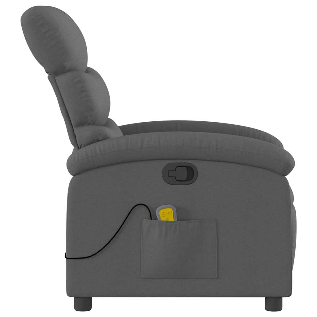 vidaXL Massagesessel Dunkelgrau Stoff