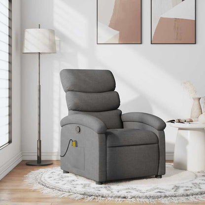 vidaXL Massagesessel Dunkelgrau Stoff