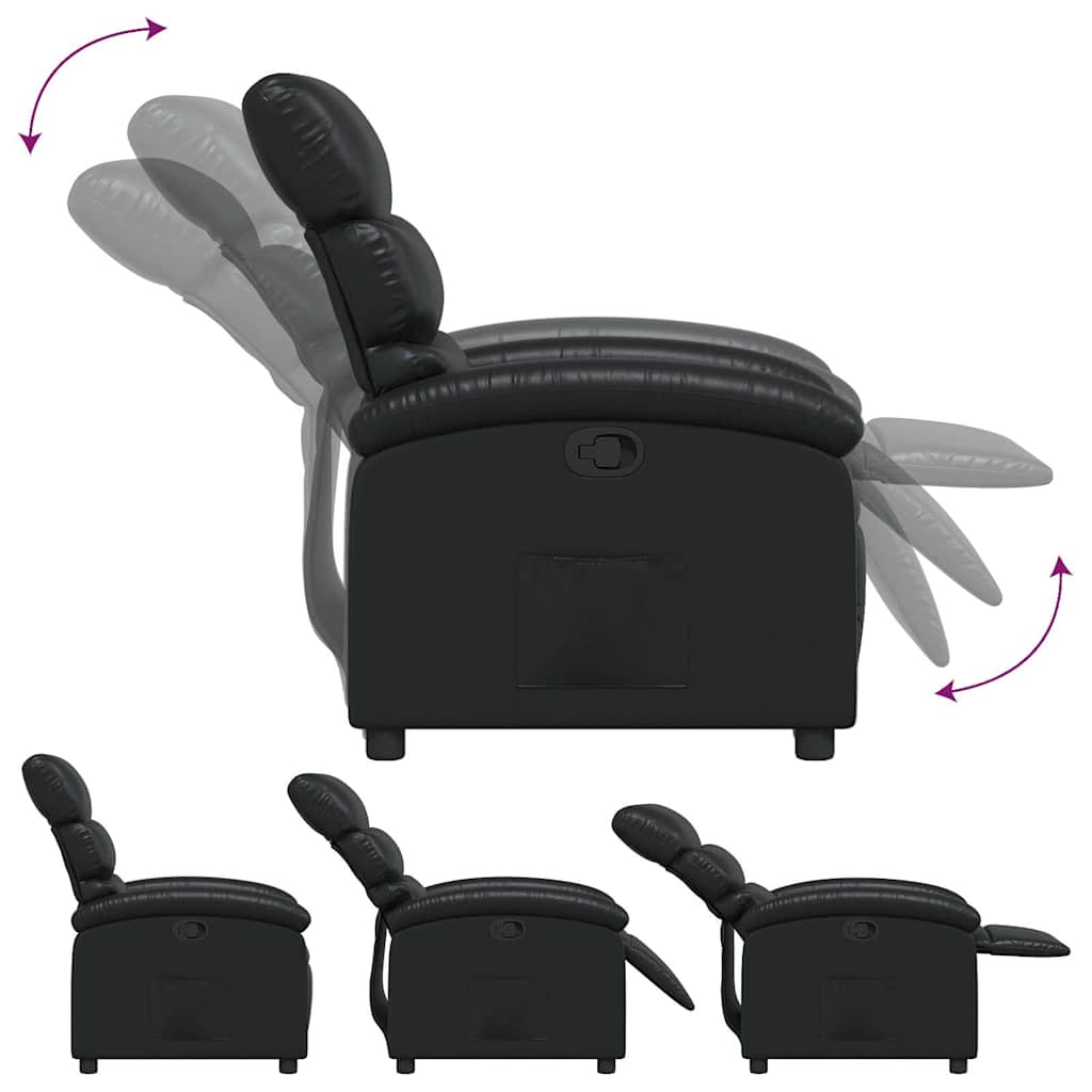 vidaXL Relaxsessel Schwarz Kunstleder