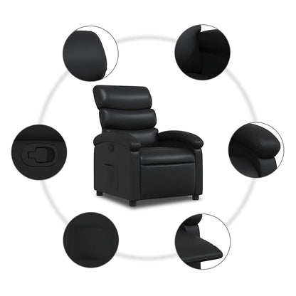 vidaXL Relaxsessel Schwarz Kunstleder