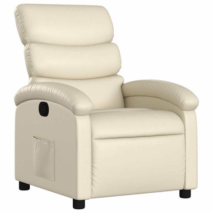 vidaXL Relaxsessel Creme Kunstleder