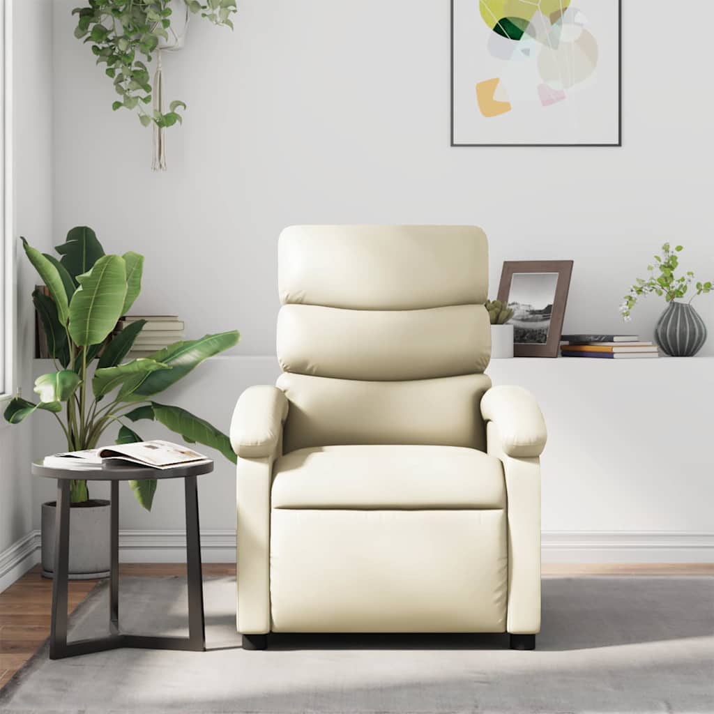 vidaXL Relaxsessel Creme Kunstleder