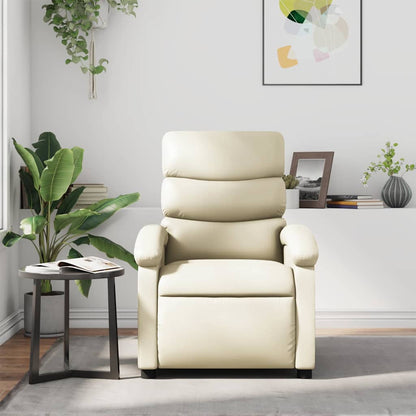 vidaXL Relaxsessel Creme Kunstleder