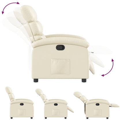 vidaXL Relaxsessel Creme Kunstleder