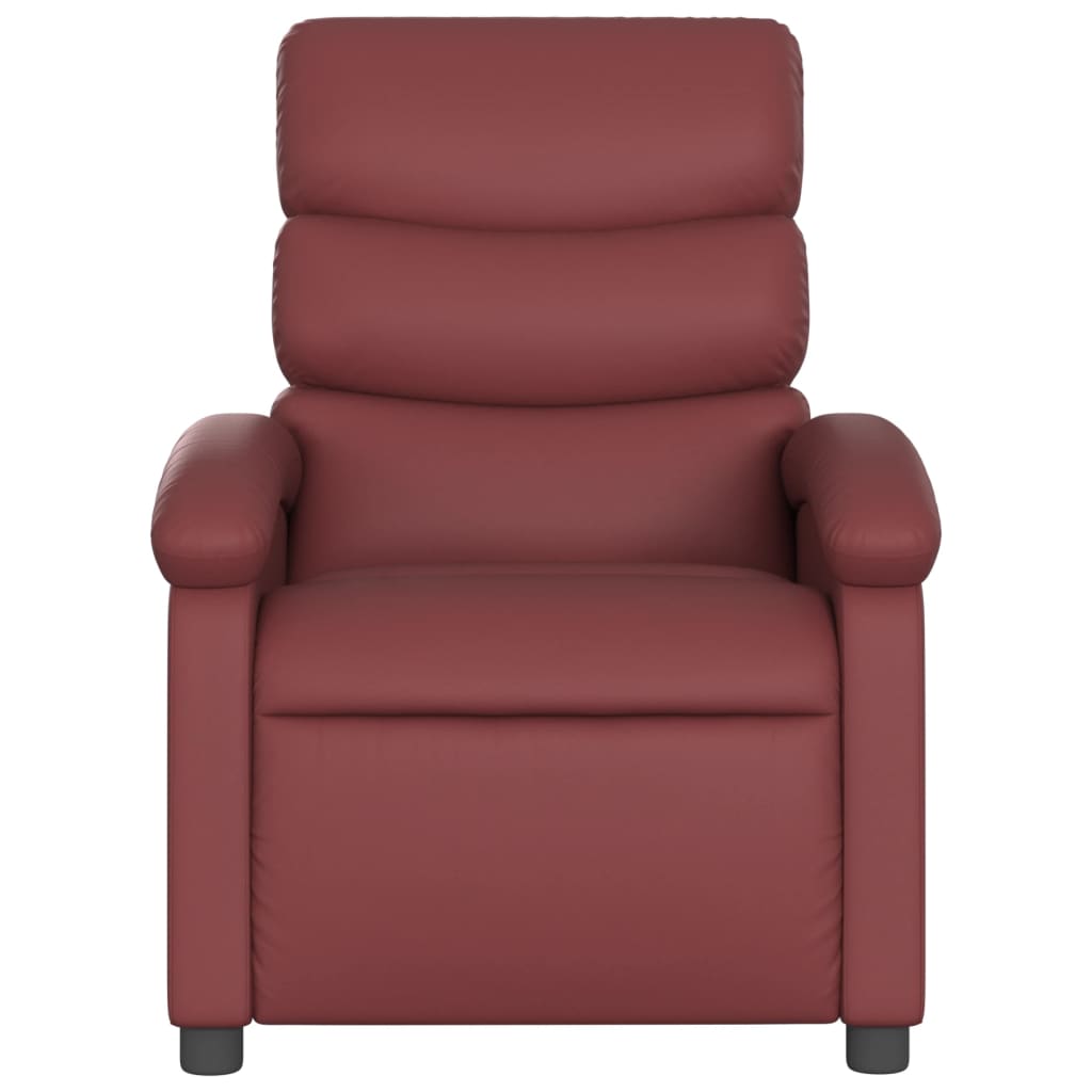 vidaXL Relaxsessel Weinrot Kunstleder