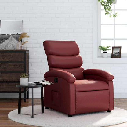 vidaXL Relaxsessel Weinrot Kunstleder