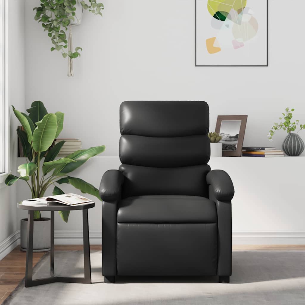 vidaXL Massagesessel Schwarz Kunstleder