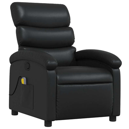 vidaXL Massagesessel Schwarz Kunstleder