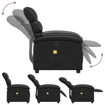 vidaXL Massagesessel Schwarz Kunstleder