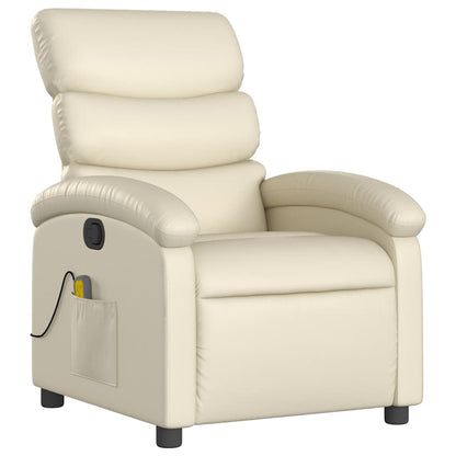 vidaXL Massagesessel Creme Kunstleder