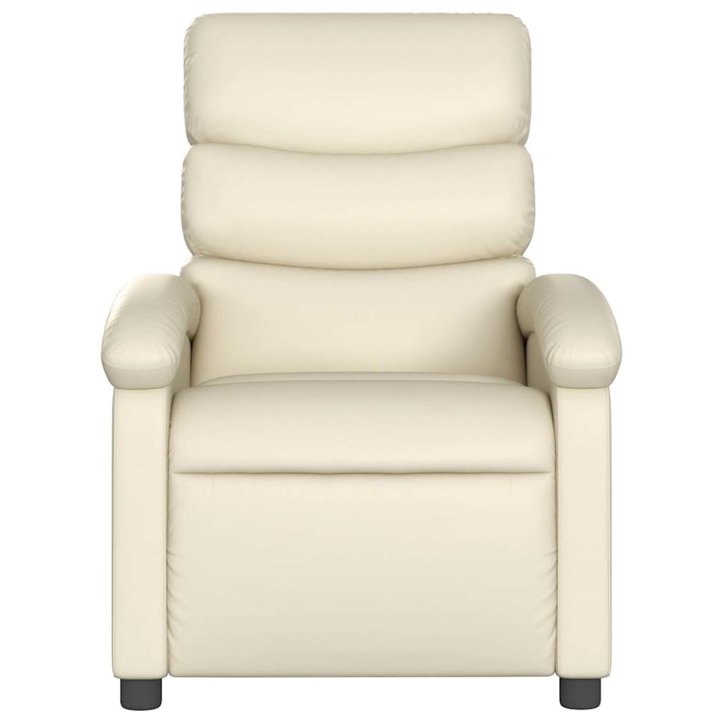 vidaXL Massagesessel Creme Kunstleder