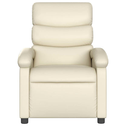 vidaXL Massagesessel Creme Kunstleder