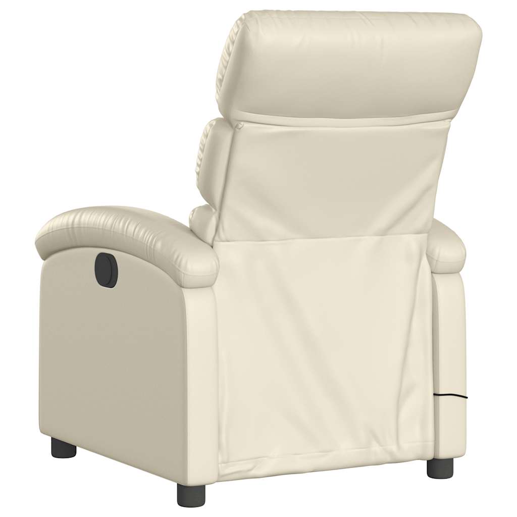 vidaXL Massagesessel Creme Kunstleder