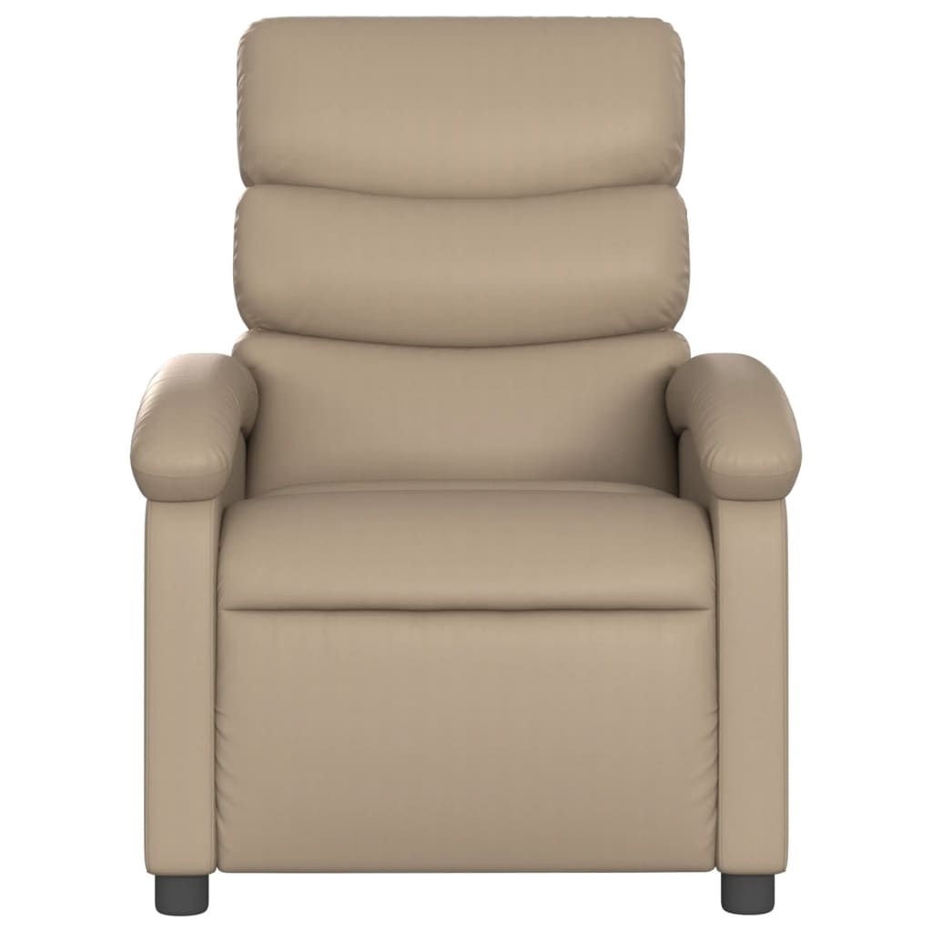 vidaXL Fauteuil de massage marron cappuccino en similicuir