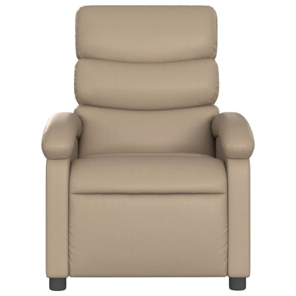 vidaXL Fauteuil de massage marron cappuccino en similicuir